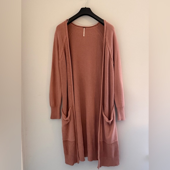Free People Sweaters - Free People Dusty Rose Knit Cardigan